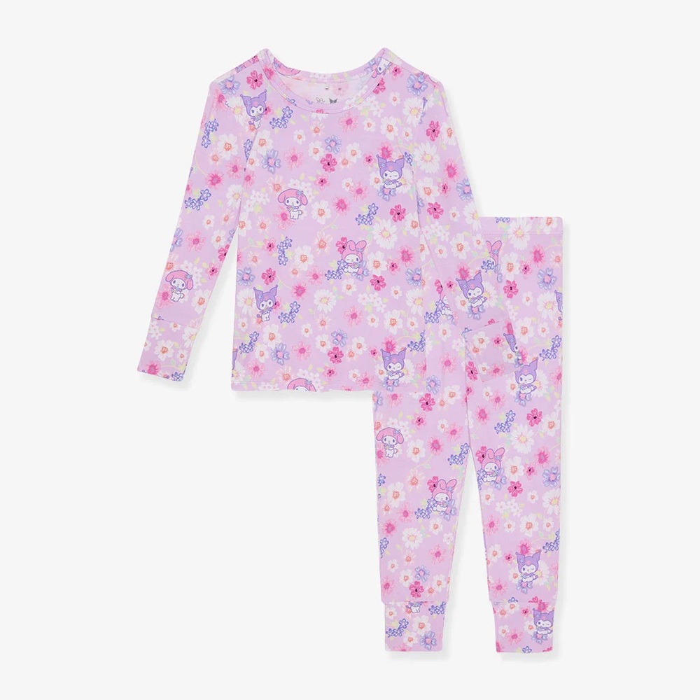 NIB Posh Peanut Kuromi & My Melody Garden Classic Pajama Set l 5-6T